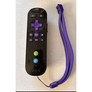 Roku Remote Gaming Controller with Purple Wrist Strap, No Batteries